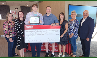 scholarship winner from TopLine Financial Credit Union